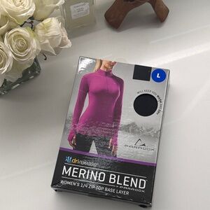 Paradox Women's Merino Blend 1/4 Zip-Top Layer Black L